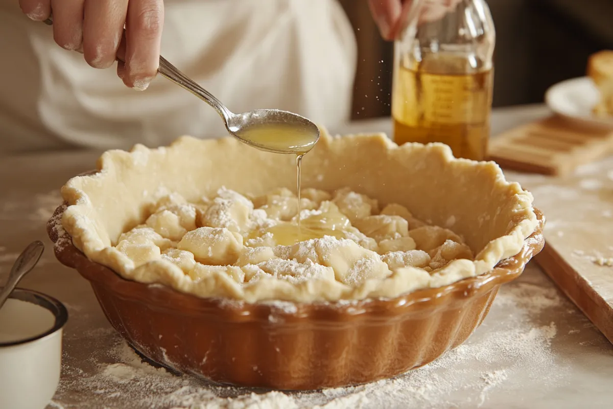 Why add vinegar to pie crust?