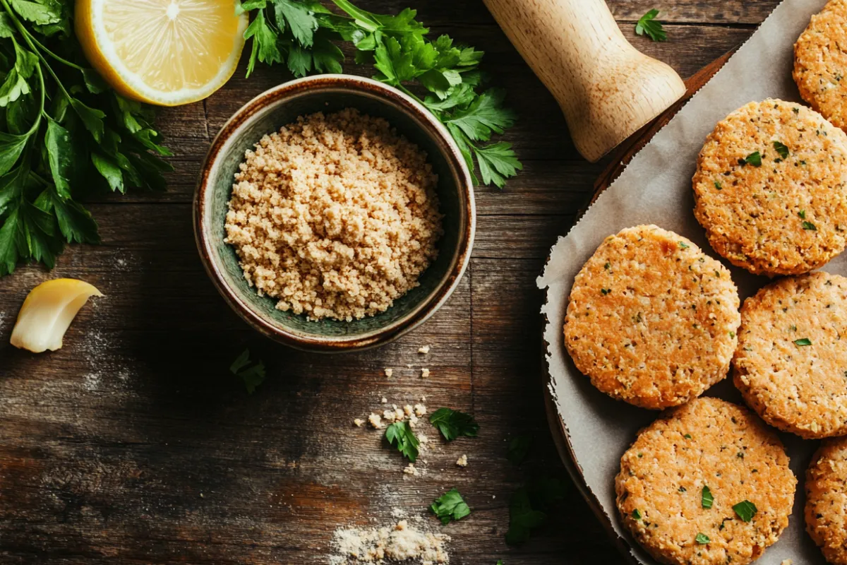 What can I substitute for breadcrumbs in salmon patties?