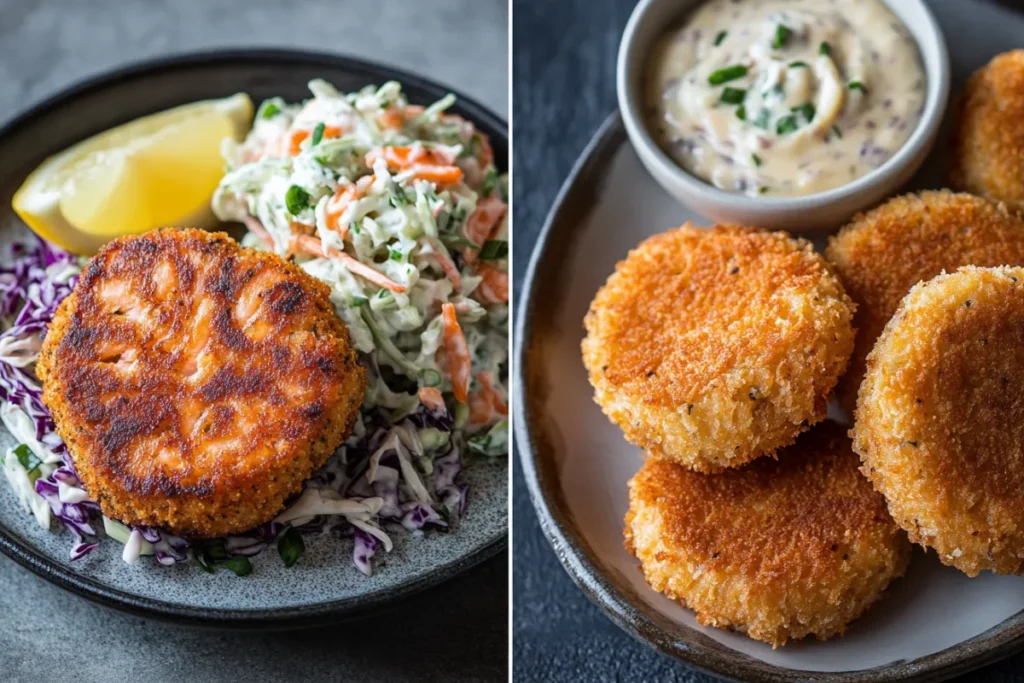 What is the difference between salmon patties and salmon croquettes?