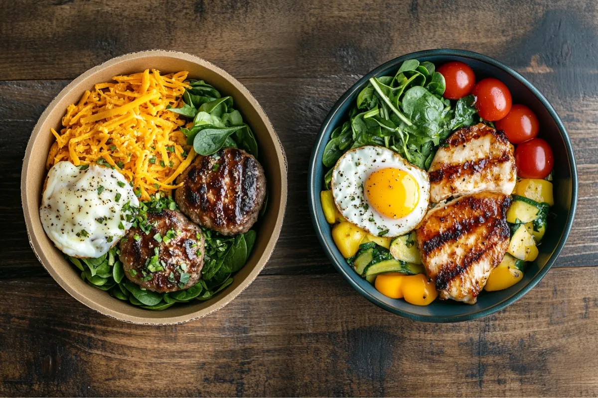 How much protein is in a burger bowl?