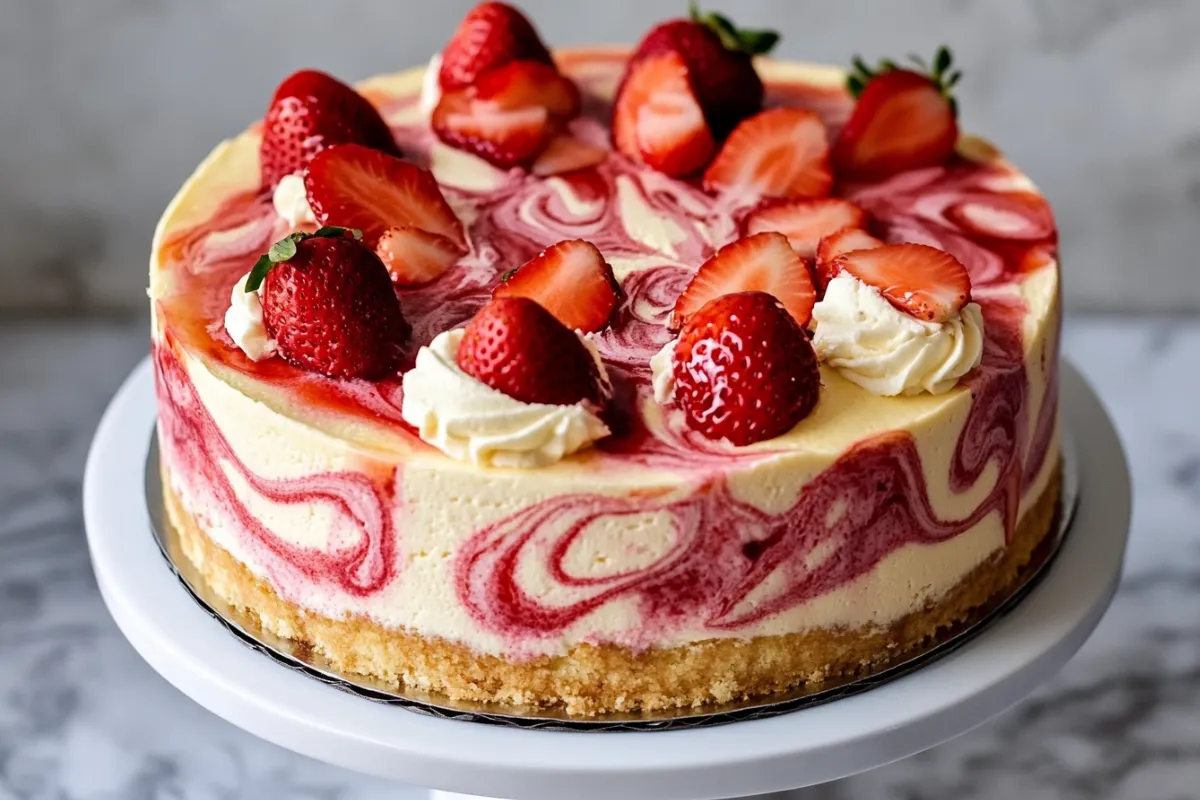 strawberry cheesecake cake recipe