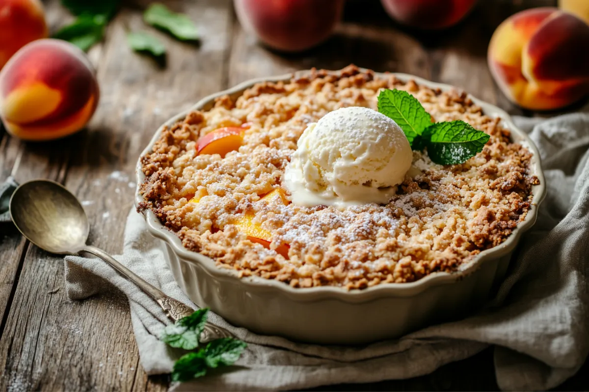 peach crumble recipe