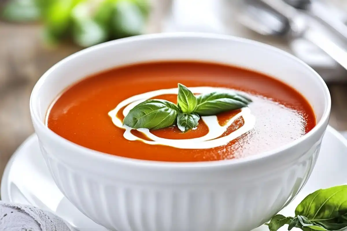 Why do you put bicarbonate of soda in tomato soup?