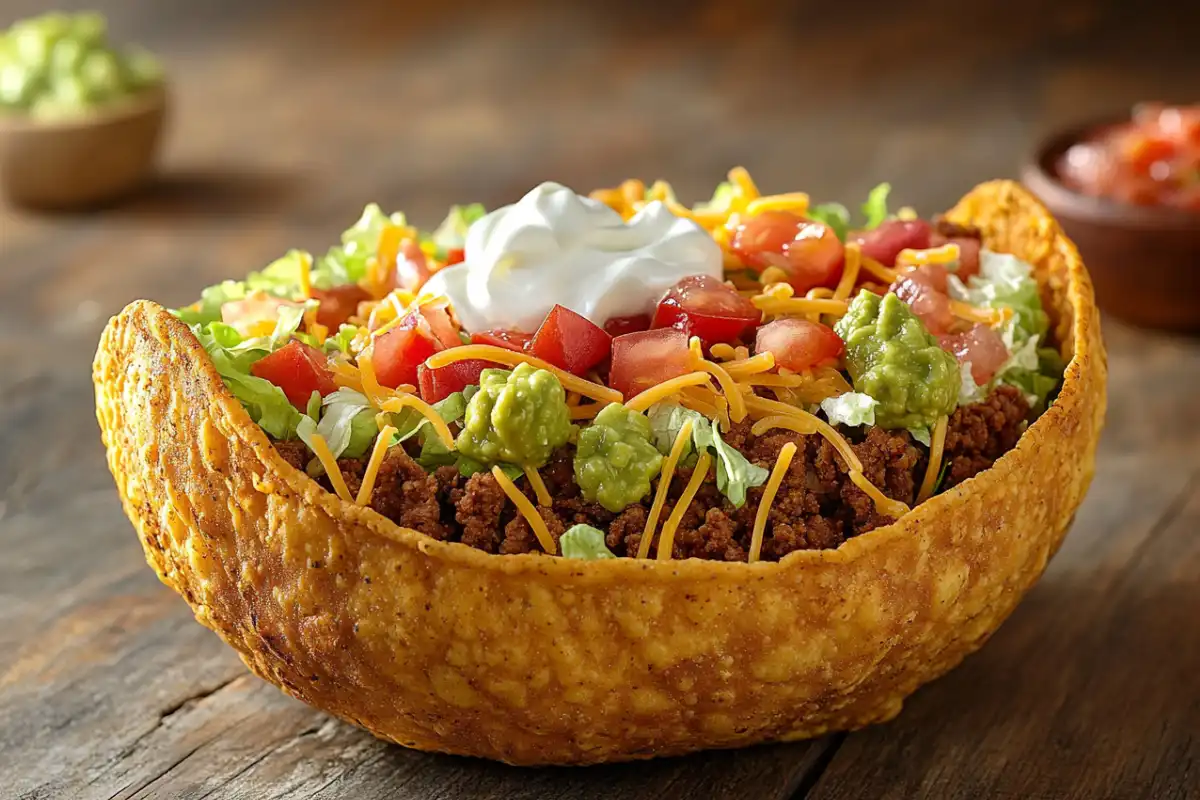 How many calories in a fried taco bowl?