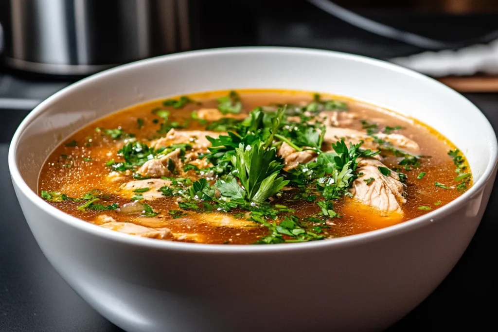 Classic Chicken Consommé, Classy Cooking Soup.
