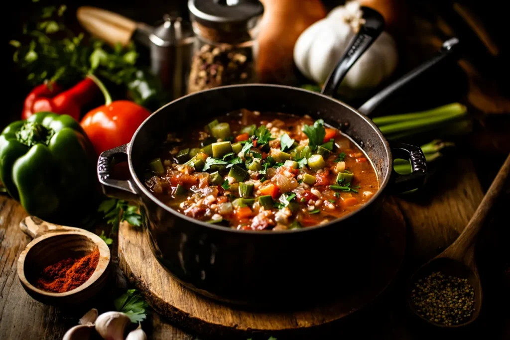 Authentic Cajun okra soup easy dinner